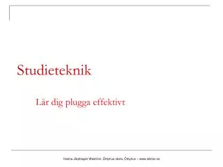 studieteknik