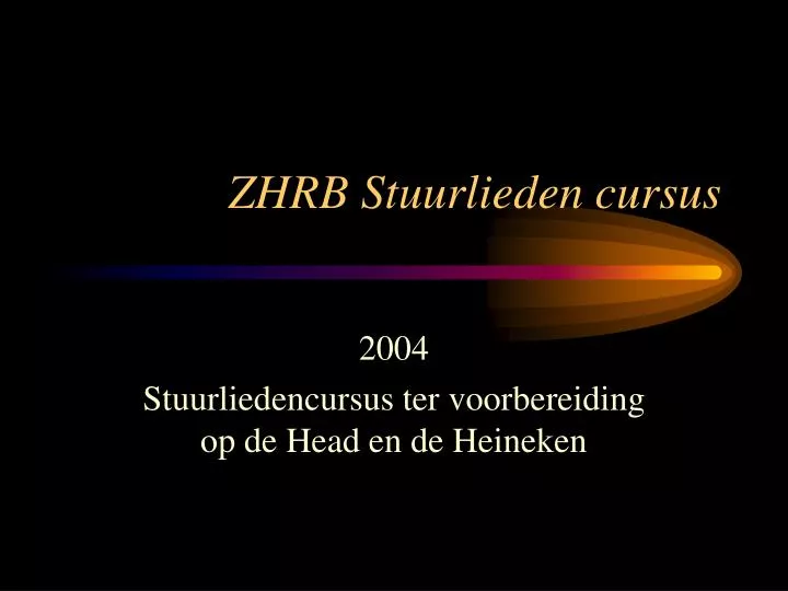 zhrb stuurlieden cursus