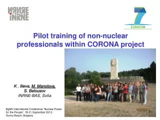 Pilot training of non-nuclear professionals within CORONA project