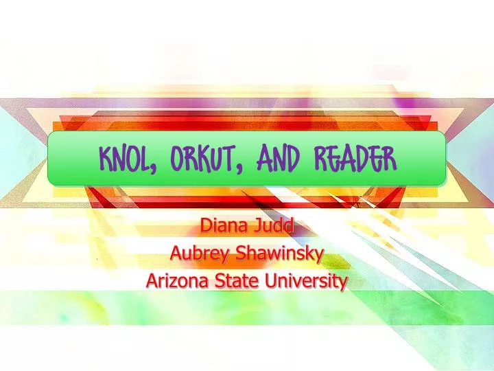 knol orkut and reader