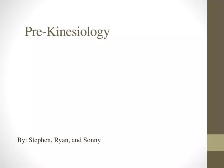 pre kinesiology
