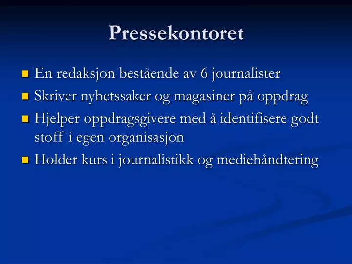 pressekontoret