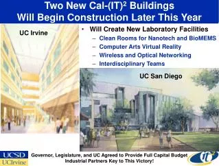 two new cal it 2 buildings will begin construction later this year