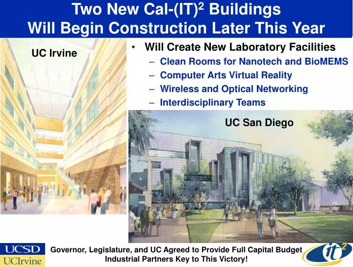 two new cal it 2 buildings will begin construction later this year