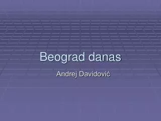 beograd danas