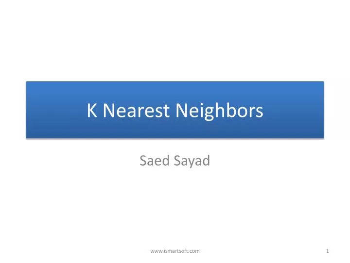 k nearest neighbors