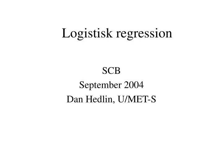 logistisk regression