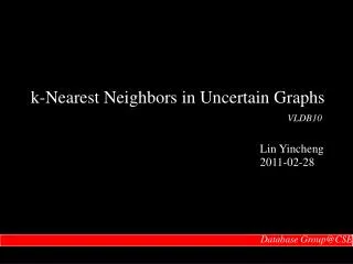 k-Nearest Neighbors in Uncertain Graphs