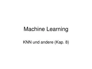 machine learning