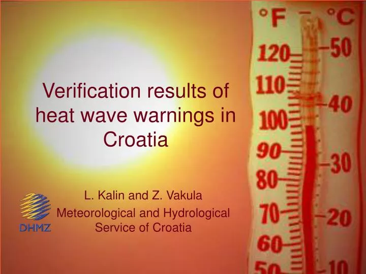 verification results of heat wave warnings in croatia