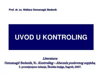 uvod u kontroling