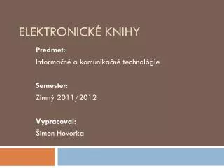 elektronick knihy