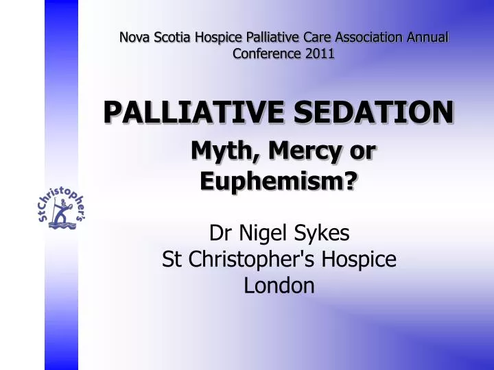 palliative sedation myth mercy or euphemism