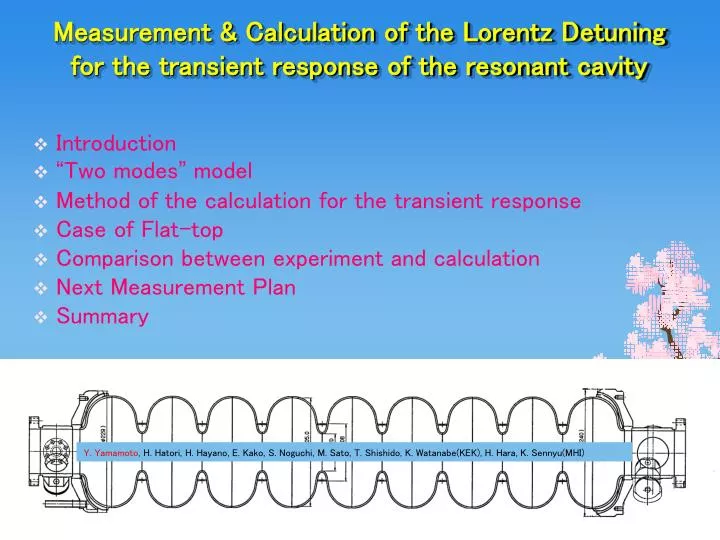 measurement calculation of the lorentz detuning for the transient response of the resonant cavity