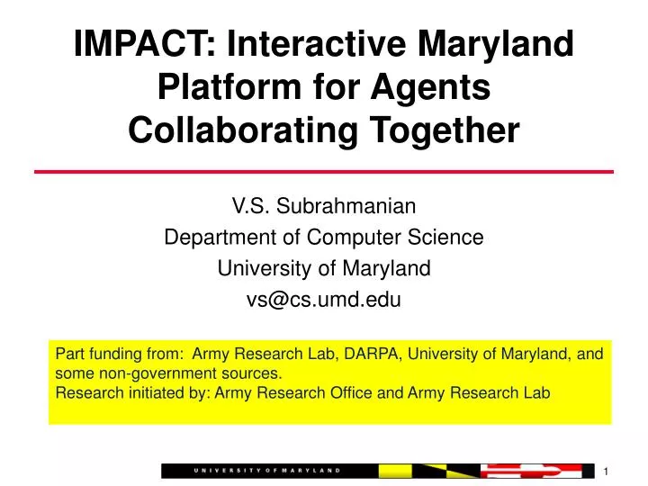 impact interactive maryland platform for agents collaborating together