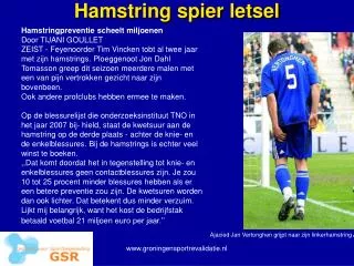 hamstring spier letsel