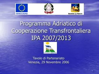 programma adriatico di cooperazione transfrontaliera ipa 2007 2013