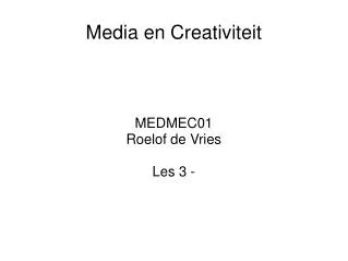 medmec01 roelof de vries les 3
