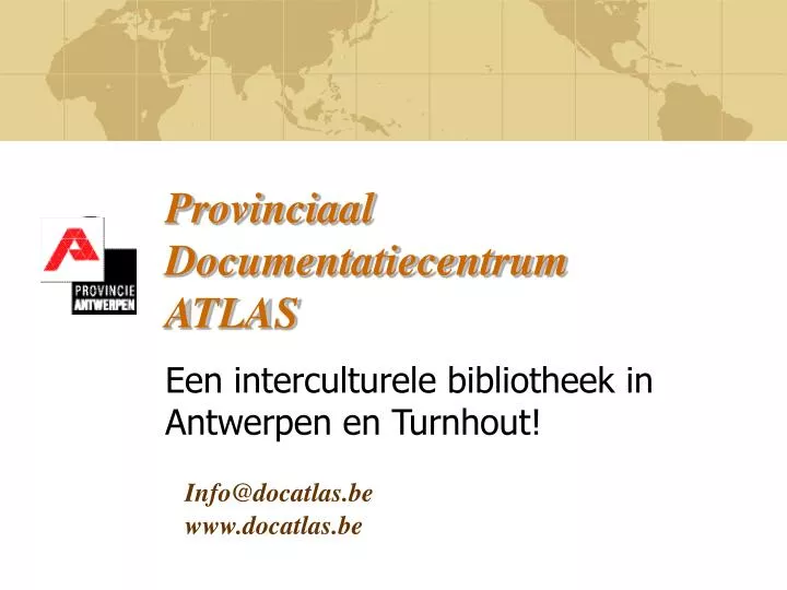 provinciaal documentatiecentrum atlas