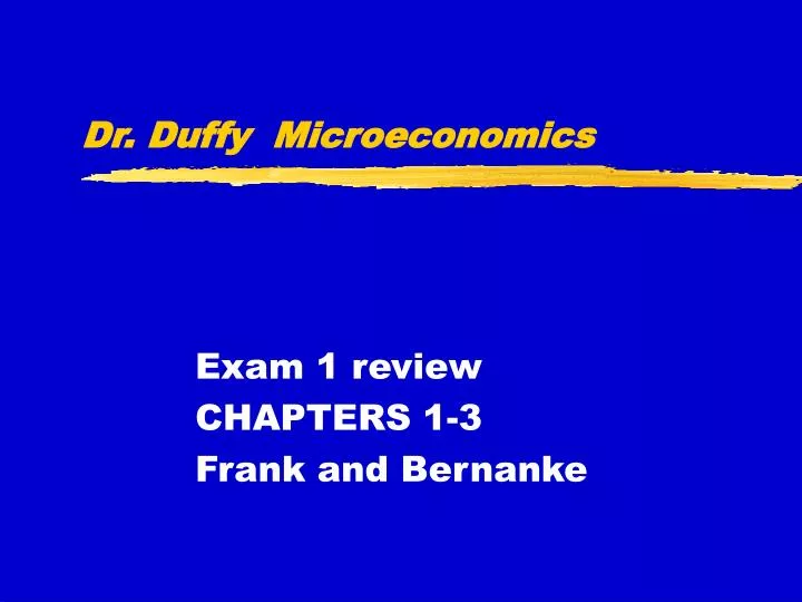 dr duffy microeconomics