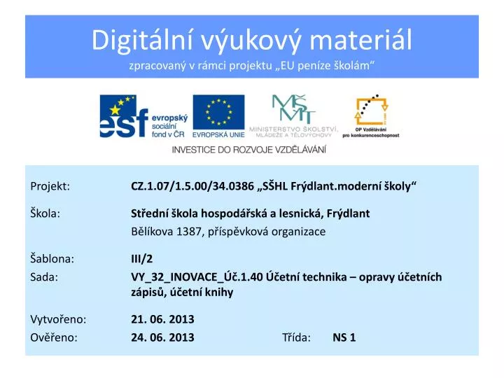 digit ln v ukov materi l zpracovan v r mci projektu eu pen ze kol m