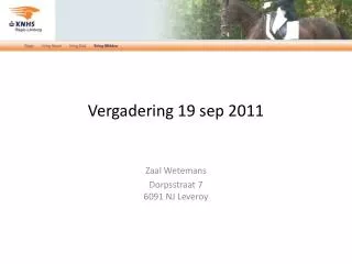 vergadering 19 sep 2011