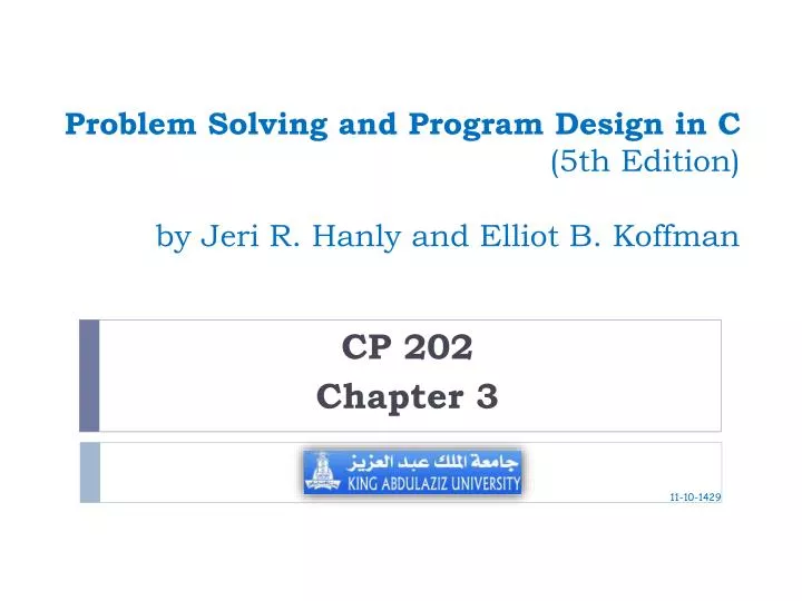 problem solving and program design in c 5th edition by jeri r hanly and elliot b koffman