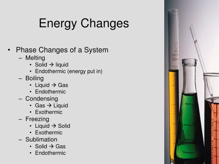 energy changes