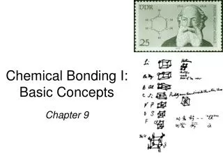 Chemical Bonding I: Basic Concepts