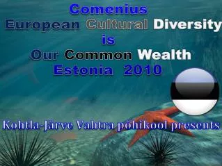 Comenius European Cultural Diversity is Our Common Wealth Estonia 2010