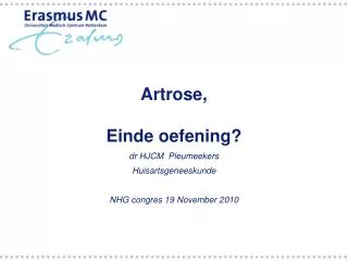 artrose einde oefening