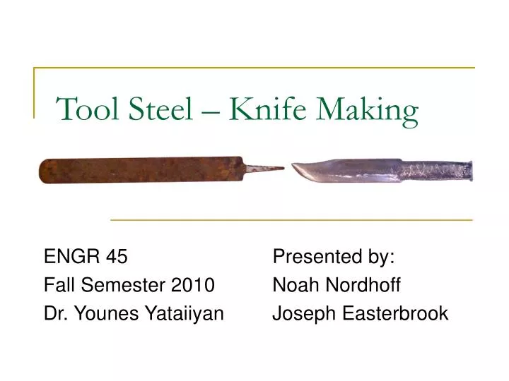 tool steel knife making