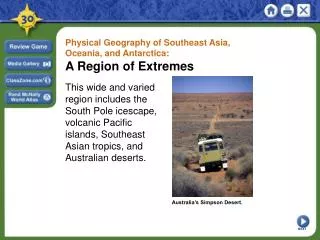 Physical Geography of Southeast Asia, Oceania, and Antarctica: A Region of Extremes