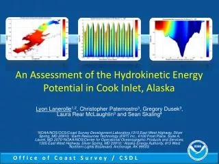 An Assessment of the Hydrokinetic Energy Potential in Cook Inlet, Alaska