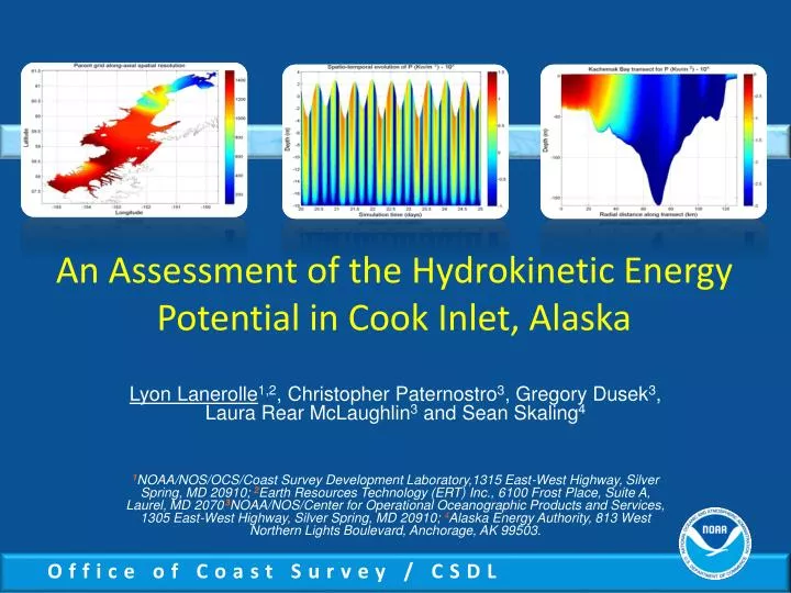 an assessment of the hydrokinetic energy potential in cook inlet alaska