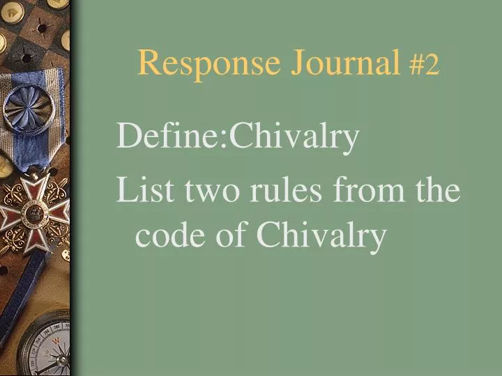 response journal 2