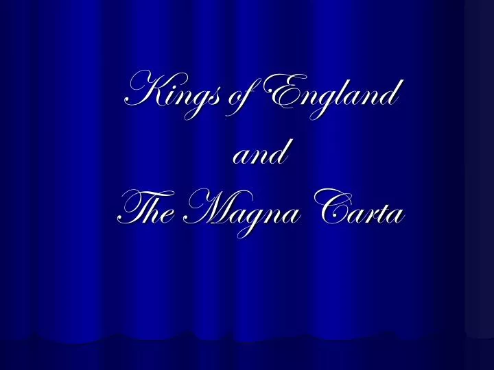kings of england and the magna carta