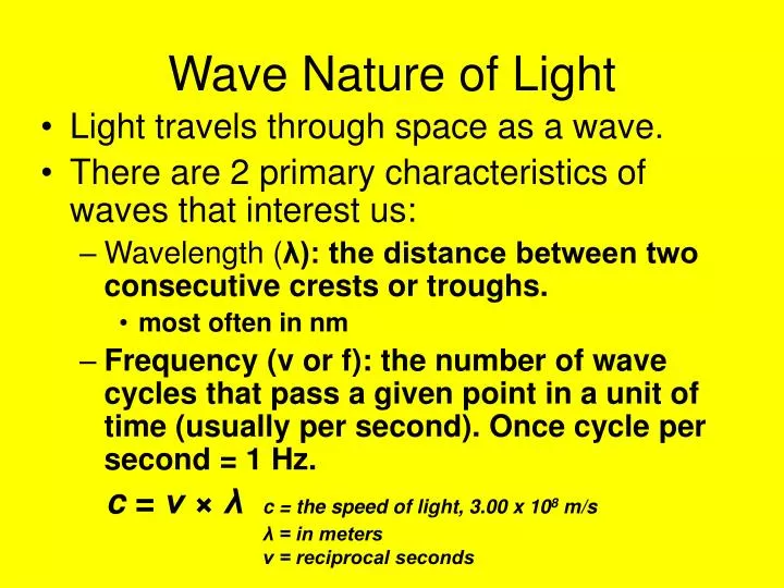 wave nature of light