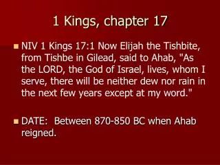 1 Kings, chapter 17