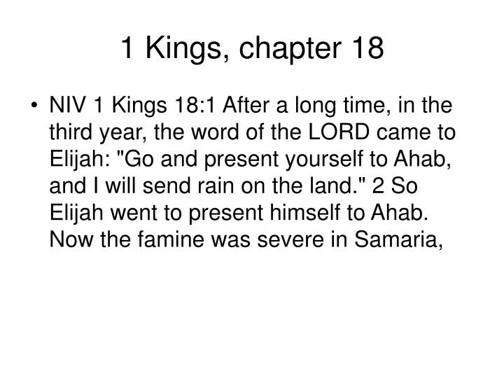 1 kings chapter 18