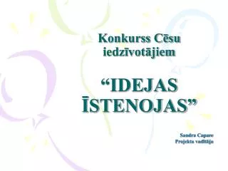 konkurss c su iedz vot jiem idejas stenojas