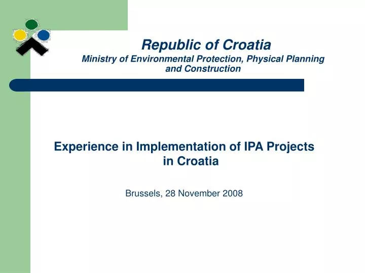republic of croatia ministry of environmental protection physical planning and construction