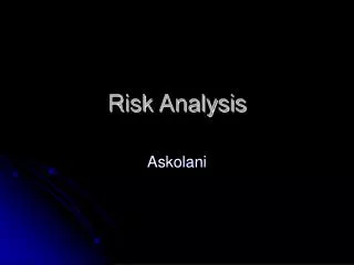 risk analysis