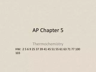 AP Chapter 5