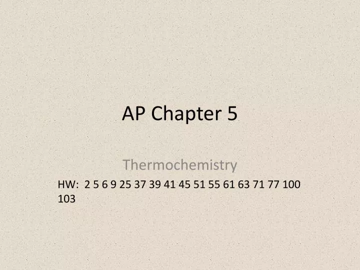 ap chapter 5