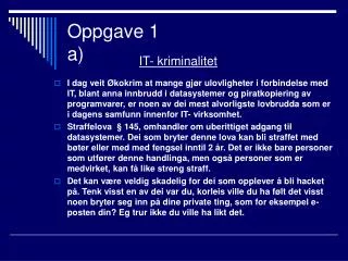 oppgave 1 a