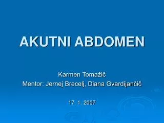 akutni abdomen