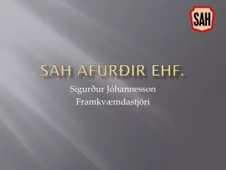 sah afur ir ehf