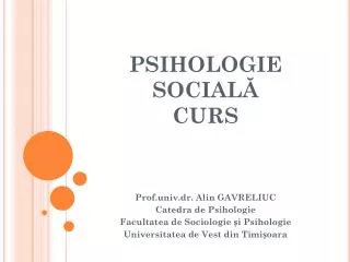 psihologie social curs