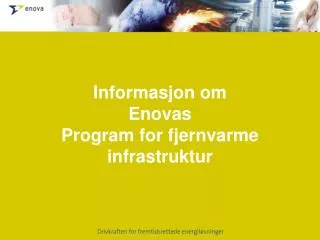 informasjon om enovas program for fjernvarme infrastruktur